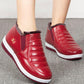 Non-slip Leather Waterproof Snow Boots Winter Cotton Shoes Women's Fleece Warm Cotton Boots
