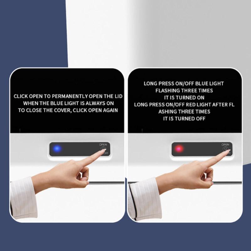 14 Liters Smart Sensor Trash Can Household with Lid Bathroom Kitchen Living Room Toilet Automatic Thickening Increase Trash Can