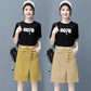 Five-point Shorts Women's Casual Straight Wide-leg Pants Spring Summer and Autumn Thin Section High Waist Loose Women's Trousers Culottes
