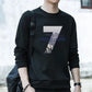 Pure Cotton Men's Sweater Autumn Sweatshirts Plush Thickening Long-sleeved Men's Loose Thick Round Neck Large Size