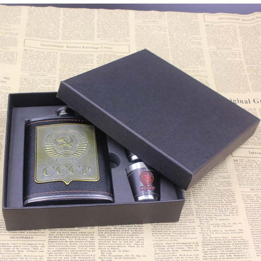 8oz Stainless Steel Alcohol Hip Flasks Whiskey Wine Bottle Funnel Cups Kit