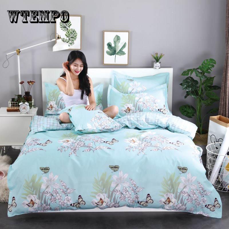 Four Season Fashion Single Queen King Bed Sheets Quilt Comforter Cover Pillowcases