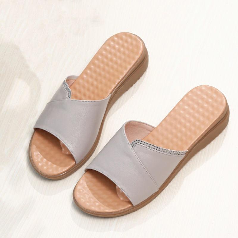 Fashion Slippers Women Summer Sandals Shoes Peep-toe Low Roman Sandals Ladies Flip Flops Slippers