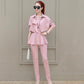 Suit Women's Temperament Small Fragrance Three-piece Jacket Shirt Straight Leg Pants Professional Suit Work Wear Casual and Elegant