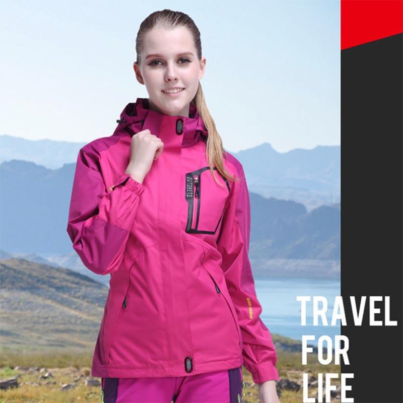 Large Size Autumn/winter Thin Jacket, Windproof, Waterproof, Wear-resistant Top, Outdoor Rock Climbing and Fishing Clothing for Female