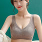 Women's Solid Color Seamless Beautiful Back Underwear Female No Rims Lace Bra Anti-sagging Vest