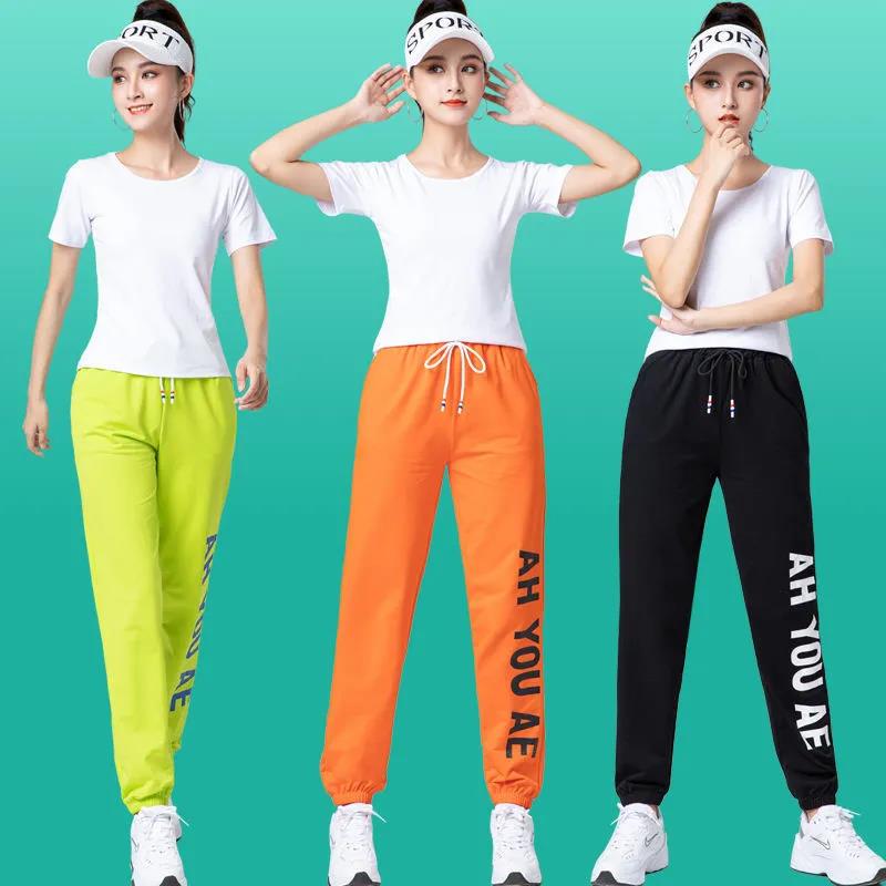 Women Leisure Harem Pants High Waist Wide Leg Trousers Pants Solid Street Sports Harajuku Joggers