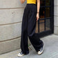 Women's Drape Black Straight-leg Pants Spring and Summer Suit Pants Korean Students Loose Wide-leg Pants Mopping Long Pants
