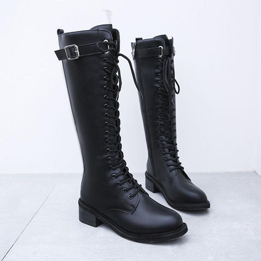 Mid boots women autumn and winter Martin boots women flat boots boots fashion slim boots