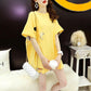 Women Loose  T-shirt Dress Girl Loose O-Neck Casual Long Big Home Comfort Outer Convenient