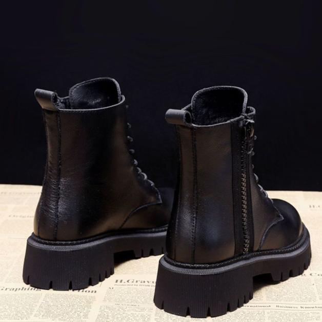 Winter Women's Warm Martin Boots Plus Velvet Short Snow Boots Female Plus Size Thick All-match Boots