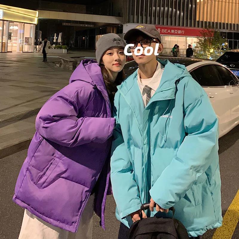 Workwear Padded Jacket Women Winter Loose Korean Student Oversize Couple Down Padded Jacket