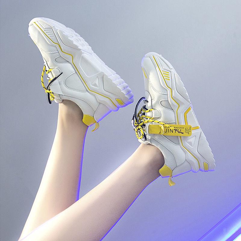 Fashion Women Casual Shoes Leather Platform Shoes Sneakers Ladies White Trainers Chaussure Femme