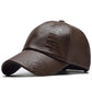Pu Leather Baseball Cap Embossed Stencil Letters Men's Outdoor Peaked Cap Casual Warm Hat Waterproof Breathable Baseball Cap