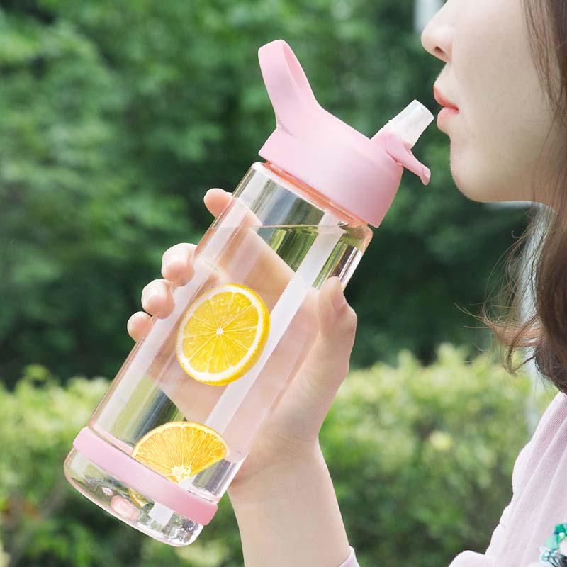 Wtempo 850ml Kids Water Drinking Bottle With Straw Plastic Eco Bpa Free Portable Baby Bottle Travel