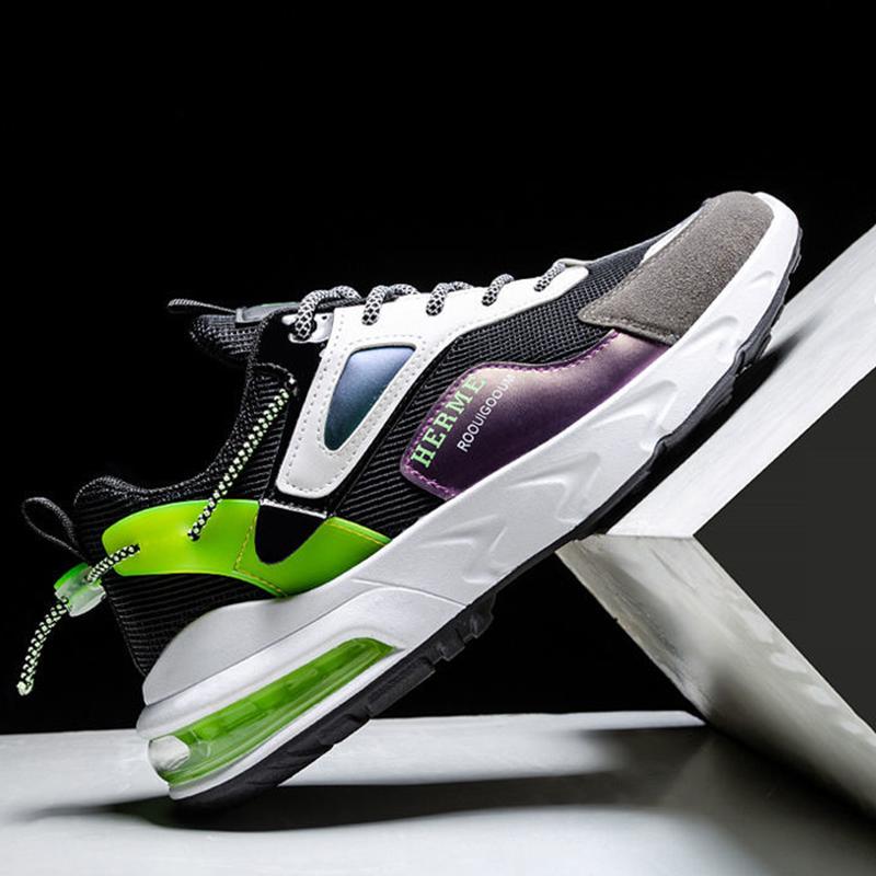 Fall Men's Shoes All-match Breathable Mesh Shoes Men's Korean Fashion Sports and Leisure Running Shoes