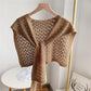 Autumn and Winter Knitted Hollow Shawl Women's Shoulder Air-conditioned Room Vest All-match Autumn and Winter Knotted Scarf