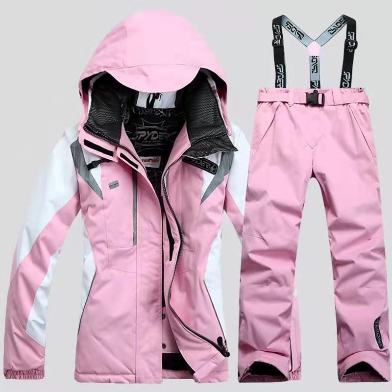 Outdoor Sports Women's Thickened Ski Jacket Suit Windproof Waterproof and Warm Cotton Suit Winter Jacket Outdoor Jacket Women