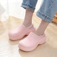 Waterproof Cotton Slippers Women's Winter Thick Bottom Shoes Non-slip All-inclusive heel slippers