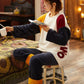 Spring and Autumn Flannel Loose Women's Pajamas Autumn and Winter Thickening and Velvet Warm Coral Fleece Home Service Suit