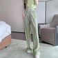 Summer Suit Women's Round Neck Short-sleeved T-shirt Loose Straight Wide-leg Pants Two-piece Casual Sports Suit Home Service