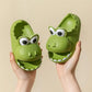 Children's Slippers Summer Boy Cartoon Dinosaur Thick Bottom Soft Bottom Non-slip Indoor Household Baby Children Parent-child Sandals and Slippers