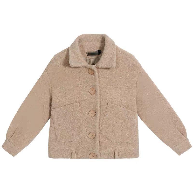Short Woolen Coat Jacket Female 2019 Autumn Popular Loose Thick Woolen Coat Women Clothing