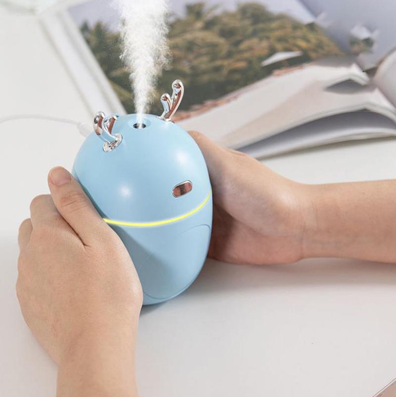 320ml Cute Deer Air Humidifier 8h Spray USB Electric Sprayer Mini Portable Aroma Diffuser for Home Office Car