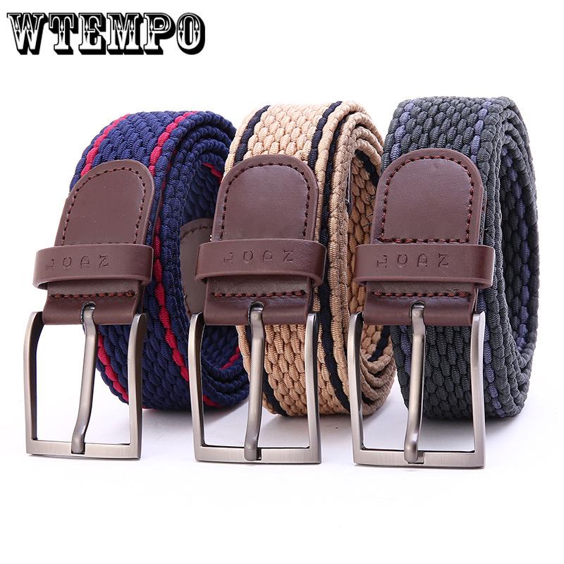 Men /women Belt High Quality Nylon Braided Elastic Belt  Outdoor Sport Simple Practical