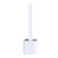 Toilet Brush Water Leak Proof with Base Silicone Wc Flat Head Flexible Soft Bristles Brush with Quick Drying Holder Set