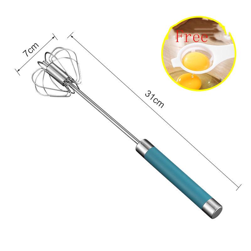 Semi-automatic Egg Beater Stainless Steel Cream Manual Hair Beater Egg Stick Baking Tool