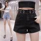 High Waist Denim Shorts Women Spring and Summer Loose and Straight Looking Thin A Word Wide Leg Pants Trend