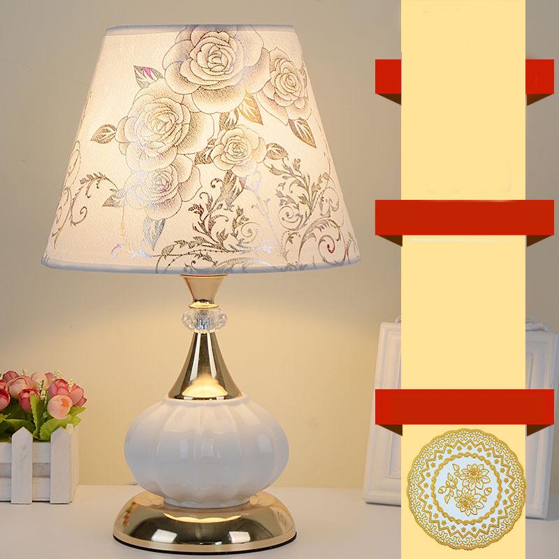 Postmodern Led Table Lamp Designer'S Lighting Bedside Bedroom Iron Lights Glass Cloth Shape