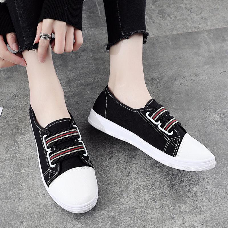 Canvas Shoes Women's Shoes Casual Shoes Flat Bottom Shoes Non-slip Lightweight and Comfortable Cloth Shoes White Shoes