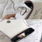 Butterfly Print Chain Shoulder Bags Casual Female Crossbody Bags Portable PU Leather Multi-Layer Transparent Chain Handbag