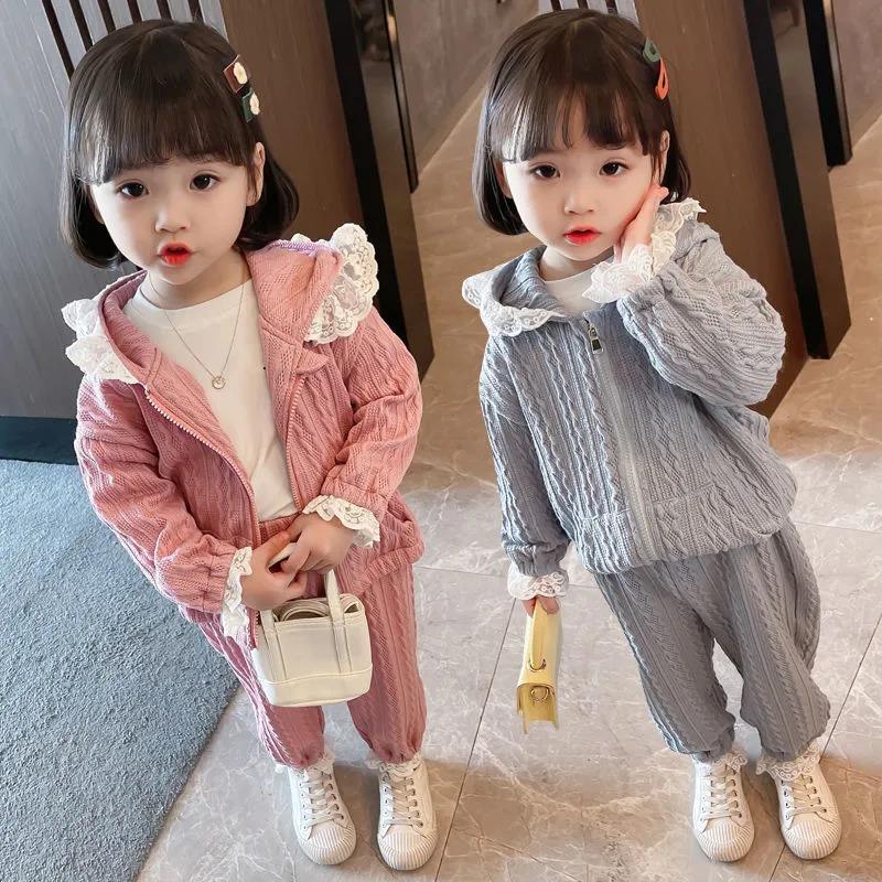 Girls' Suits 2021 Spring and Autumn Children's Two-piece Casual Girl Baby Spring Clothes