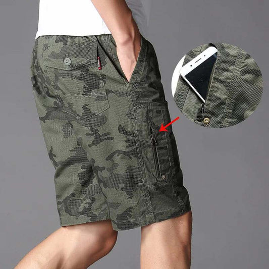 Camouflage Shorts Men's Summer Cotton Loose Five-point Pants Men's Casual Beach Pants