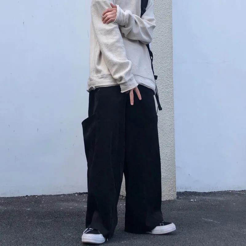Corduroy Wide-leg Pants Trend Official Sweet and Thin College Style High Waist Wild National Style Western Casual Pants Women