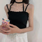 Women's Summer Short Bottoming Tops Large Size Solid Color Vest Female Backless Camisole Outerwear
