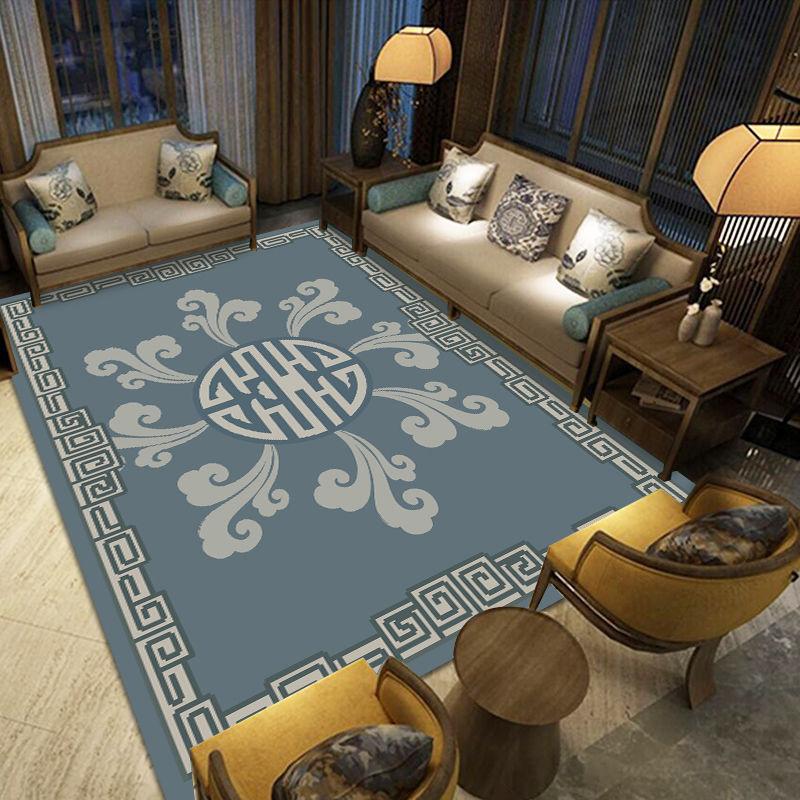 Chinese-style Large-scale Full Floor Bed Living Room Carpet Coffee Table Mat  Book Room Bedroom Bedside Classical Floral Pattern 160*230/200*300cm
