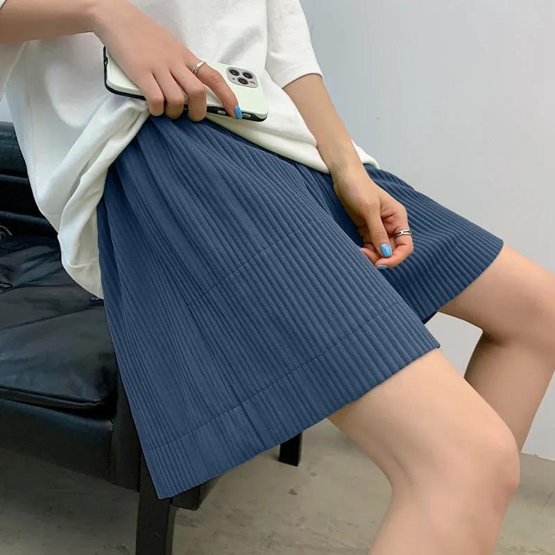 Five-point Shorts Women's Summer Wear Wide-leg Pants Loose Straight Casual Plus Size Pants Sports Thin Fitness Home Pants