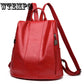 Backpack Women PU Leather Shoulder Bag For Girls Multi-Function Small Bagpack Female Phone Pouch