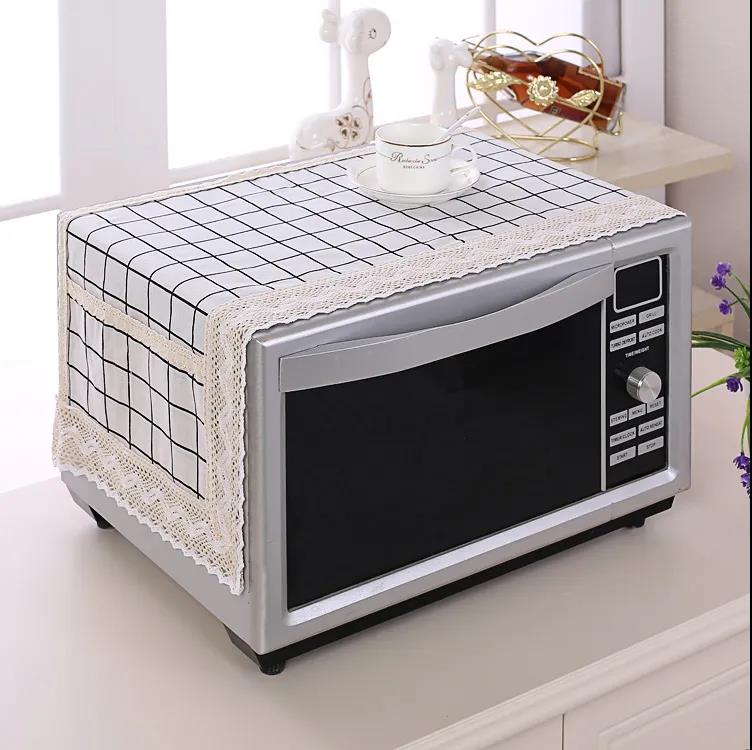 Microwave Dust Cover Household Breathable Dustproof Microwave Protective Cover Home Fabric
