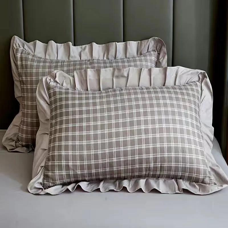 Cotton Bedding Lace Pillowcases A Pair of Large Thick Pillowcases Zipper Pillowcases