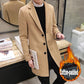 Men's Woolen Coat Long Windbreaker Man Jacket Overcoat for Male Casual Outer Wear Men Clothing