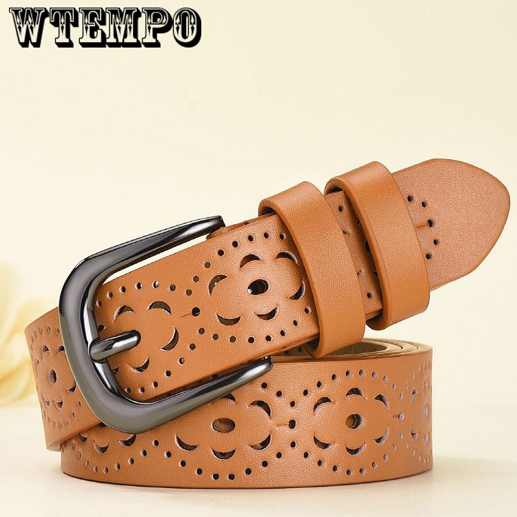 High Quality Luxury Women belt leather female waist strap top pin buckle belts waistband