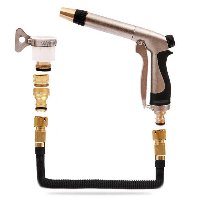 High Pressure Car Wash Water Gun Hose Telescopic Suit Magic Hose Watering Flowers Flushing Toilet Artifact Antifreeze Car Washing Tool