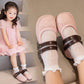 Children's Princess Shoes Girl's Breathable Hollow Mesh Sandals Kid's Large Size Soft Bottom Toddler Shoes