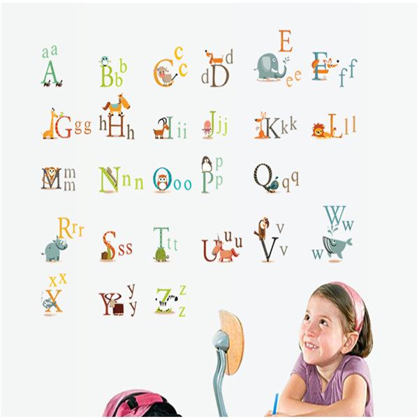 Removable wallpaper 26 English writing letters stickers kindergarten early education wall stickers