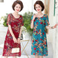 Chiffon Dress Loose Large Size Short Sleeve Summer Middle-aged Women's Dress
